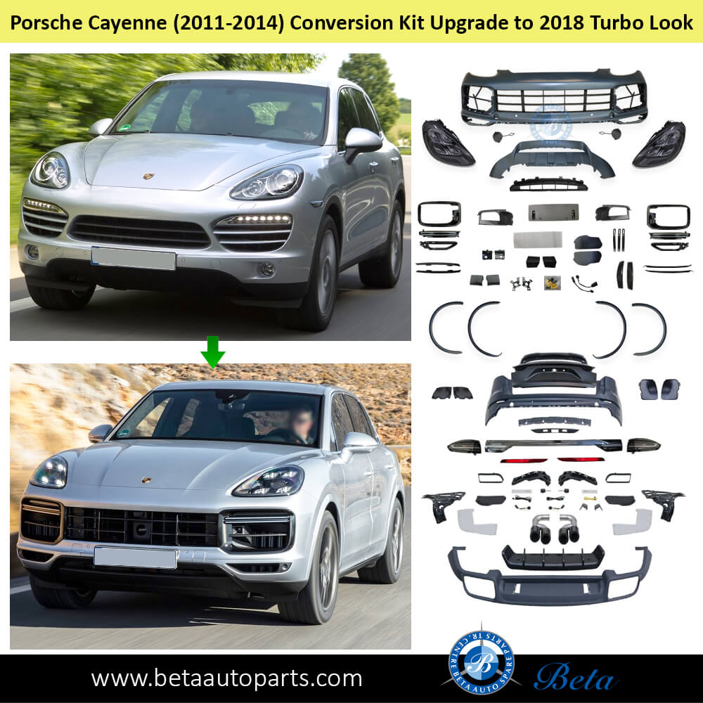 Body Kit Conversion Upgrade to 2018 Turbo Look for Porsche Cayenne 2011-2014 models Body Kit Conversion Upgrade to 2018 Turbo Look for Porsche Cayenne 2011-2014 models